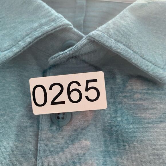 Lululemon Evolution Polo Mens Size M ?Blue Stretch Performance Golf Casual - Picture 8 of 8